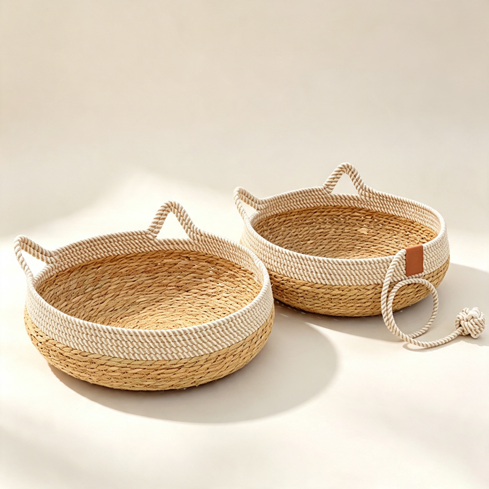 Cooling Handwoven Cat Sleeping Bed