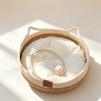 Cooling Handwoven Cat Sleeping Bed