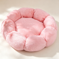 Flower Shaped Plush Cat Bed
