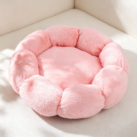 Flower Shaped Plush Cat Bed